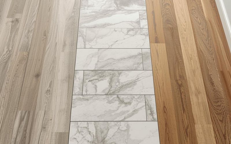 vinyl, hardwood, and tile