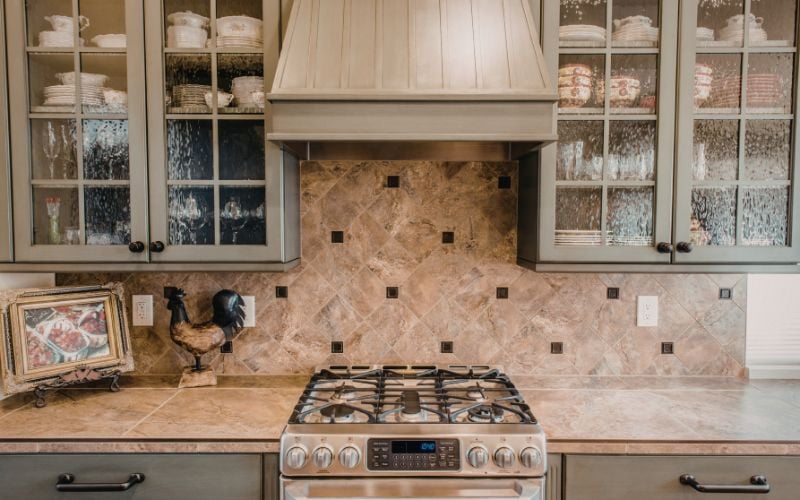custom backsplash application